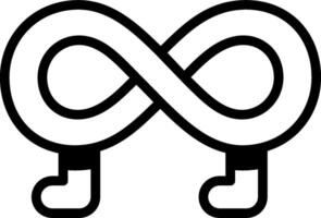 Infinity symbol with music notes vector