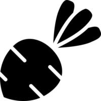 A black and white illustration of a carrot vector