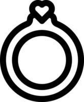 An image of a ring with a heart in the middle vector