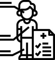 A man holding a clipboard and a check list vector