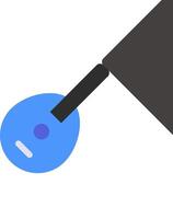 A blue and black object with a black handle vector