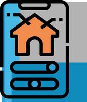 Mobile app icon for home automation vector