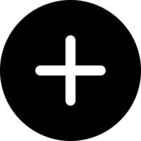 A black and white cross in a circle vector