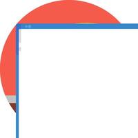 A white screen with a red circle around it vector
