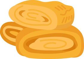 A pile of rolls on a white background vector