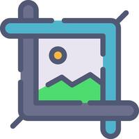 A photo frame with a mountain in the background vector