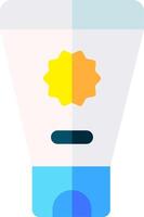 A tube of sunscreen with a sun on it vector
