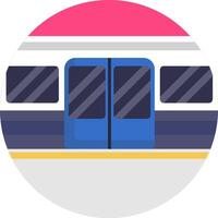 A train is on the tracks in a circle vector