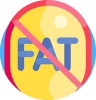 A fat sign with the word fat in it vector
