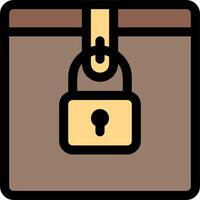 A brown suitcase with a lock on it vector