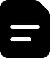 A black and white icon of a file vector