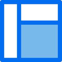 A blue and white square with a blue and white rectangle vector