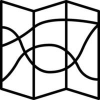 A black and white drawing of a map vector