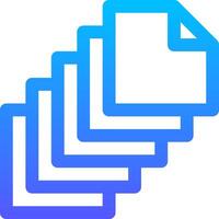 A stack of paper files with a blue icon vector