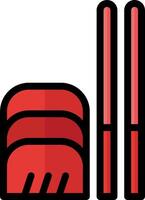 A red and black pair of chopsticks vector