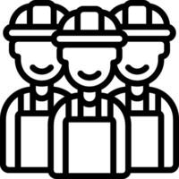 Three men in hard hats and overalls vector