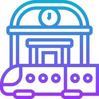 A train is going to a station vector