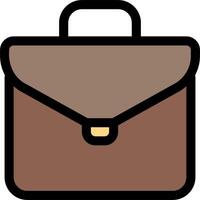 A brown briefcase icon on a white background vector