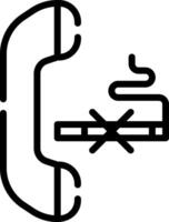 A phone with a cigarette in it vector
