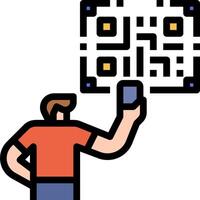 Qr code illustration vector