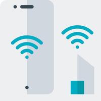 A smartphone with a wifi symbol on it vector