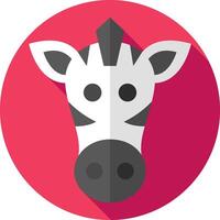 A zebra head in a flat design vector