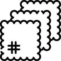 Three squares with a hash symbol on them vector