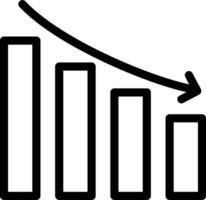A graph showing an upward trend vector