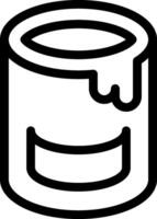 A black and white can of paint on a white background vector