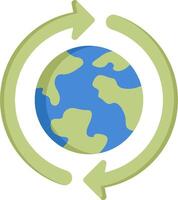 An earth with arrows around it vector