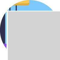 A white board with a blue background vector