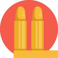 Two bullet shells on a red circle vector