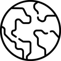 A black and white drawing of a globe vector