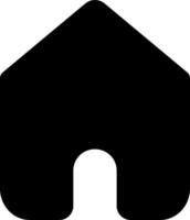 A black house icon with a window vector
