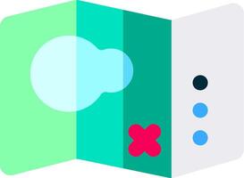 A green and blue open book with a red cross on it vector