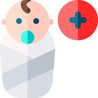 A baby wrapped in a blanket and a pacifier vector