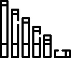 A bar graph with a line of bars vector