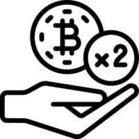 Bitcoin 2x icon vector