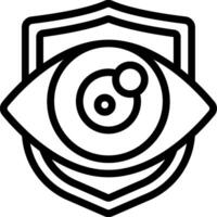 A black and white logo of an eye vector