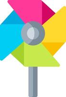 A colorful pinwheel on a white background vector