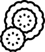 A black and white illustration of a slice of bread vector