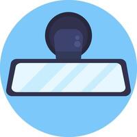 A car mirror with a light on it vector