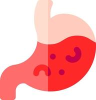 The stomach is shown with a red and pink color vector