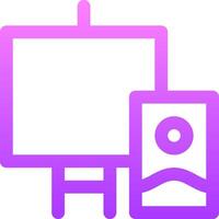 A purple and white icon of a phone and a computer vector