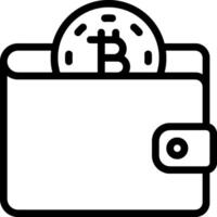 Bitcoin wallet icon illustration vector