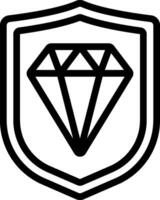 Diamond shield icon vector