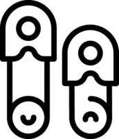 Two black and white icons of a pair of scissors vector