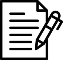 A pen and paper icon on a white background vector