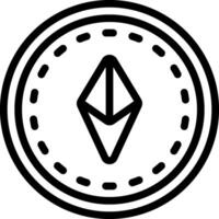 The logo for the ethereum network vector