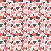 Seamless pattern with pastel-colored hearts, providing an abstract and universal background perfect for Valentine's Day designs vector